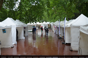 La pluie sur le Salon du livre de Sartrouville 2012
